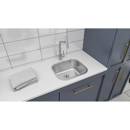 Tanque de Encaixe Tramontina Hera Compact 19 em Aço Inox Escovado 40x35 Cm 94404107 - 2
