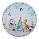 Ver imagem 1 de Kit 4 Capas Sousplat Boneco de Neve de Natal 35cm X 35cm