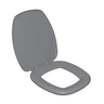 Tampa / Assento Sanitário Almofadado Thema - Astra Cinza Chumbo Tth/k*czc-47 - 2