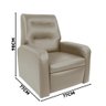 Poltrona para Leitura Reclinável Corino Bege Chroma Shop Jm - 3