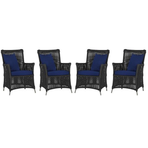 4 Poltronas Igapó Alumínio Micro Pintura Fendi Corda Náutica Estofado 10