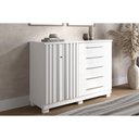 Ver imagem 1 de Cômoda de Quarto Bella C/ 2 Portas e 5 Gavetas Branco - Acp