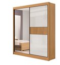 Ver imagem 1 de Guarda Roupa Solteiro 2 Portas 3 Gavetas - Atenas Ripado-cinamomo/off White - Móveis D'doro