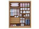 Ver imagem 2 de Guarda Roupa Solteiro 2 Portas 3 Gavetas - Atenas Ripado-cinamomo/off White - Móveis D'doro