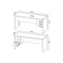 Ver imagem 4 de Mesa de Computador ME4113 c/ 3 Gavetas Nogal - Tecno Mobili