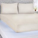 Ver imagem 1 de Jogo de Cama Casal Serena 3 Pçs Malha 100% Algodão 138x188x23cm Pérola