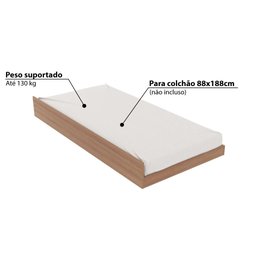 Cama Auxiliar 100% MDP - Amêndoa - 3