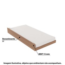 Cama Auxiliar 100% MDP - Amêndoa - 2