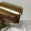 Ver imagem 3 de Cachepô de Metal Dourado 18x16x16cm Vaso Plantas Jardim Sala Suculenta Flores