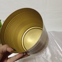 Ver imagem 2 de Cachepô de Metal Dourado 18x16x16cm Vaso Plantas Jardim Sala Suculenta Flores