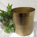 Ver imagem 7 de Cachepô de Metal Dourado 18x16x16cm Vaso Plantas Jardim Sala Suculenta Flores