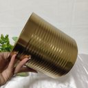 Ver imagem 4 de Cachepô de Metal Dourado 18x16x16cm Vaso Plantas Jardim Sala Suculenta Flores