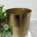 Ver imagem 6 de Cachepô de Metal Dourado 18x16x16cm Vaso Plantas Jardim Sala Suculenta Flores