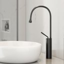 Ver imagem 1 de Torneira de Banheiro Luxo Monocomando Capri Gota Aço Inox Preta