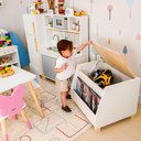 Ver imagem 7 de 2 Baús Organizadores Leiturinha - Tamanho g Kit Livro Educativo em Madeira