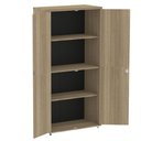 Ver imagem 2 de Armário Alto P25 Pandin 80 Cm (largura) em Mdp Cor Noce Naturalle com 2 Portas e 3 Prateleiras