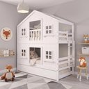 Ver imagem 2 de Treliche Infantil Casinha Dos Sonhos com Fechamento Inferior em Madeira Maciça Branco Megamobilia