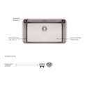 Ver imagem 3 de Cuba de Embutir Tramontina Design Collection Quadrum Undermount em Aço Inox com Acabamento Acetinado