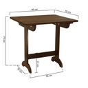 Ver imagem 2 de Mesa Dobrável Ipanema 80x70cm Madeira Imbuia Maciça Stain Imbuia