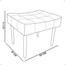 Ver imagem 7 de Kit 2 Puff Decorativo Confortável Retangular para Sala Recepção Quarto Requinte Suede Cores Pé Palit