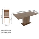 Ver imagem 3 de Conjunto Sala de Jantar Lousiana Madesa Mesa Tampo de Madeira com 6 Cadeiras Rustic/Crema/Pérola Cor