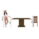 Ver mais imagens de Conjunto Sala de Jantar Lousiana Madesa Mesa Tampo de Madeira com 6 Cadeiras Rustic/Crema/Pérola Cor
