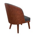 Ver imagem 4 de Kit 02 Poltrona Sophia Courissimo Nozes Linho Grafite - Dominic Decor