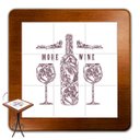 Ver imagem 3 de Conjunto Mesa Madeira Azulejo 60x60cm - Bistrô Fixa 98cm + 4 Banquetas 73 - Natural - More Wine