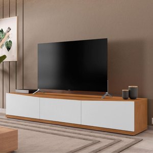 Rack para Tv Mônaco com Gaveta Cedro/branco