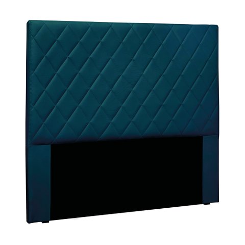 Cabeceira Cama Box Casal 140 Cm Dubai Veludo S04 - D'Rossi Azul Marinho