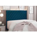 Ver imagem 2 de Cabeceira Cama Box Casal 140 Cm Dubai Veludo S04 - D'Rossi Azul Marinho