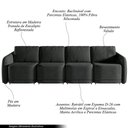 Ver imagem 7 de Sofá Cama Modulado Retrátil e Reclinável Varsóvia 316cm Veludo Cinza Chumbo G33 - Gran Belo