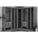 Ver imagem 4 de Quarto Modulado Rizon 3 Peças (2 Guarda Roupas + 1 Closet) QC210 Freijo Cumaru C- Fendi - Novo