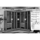 Ver imagem 3 de Quarto Modulado Rizon 3 Peças (2 Guarda Roupas + 1 Closet) QC210 Freijo Cumaru C- Fendi - Novo