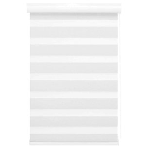 Persiana Rolo Duplo Tecido Zebra Branca 120 (l) X 160 (a) Double Vision C/ Bandô e Kit Instalação