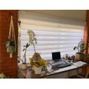 Ver imagem 7 de Persiana Rolo Duplo Tecido Zebra Branca 120 (l) X 160 (a) Double Vision C/ Bandô e Kit Instalação