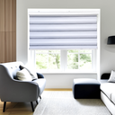 Ver mais imagens de Persiana Rolo Duplo Tecido Zebra Branca 120 (l) X 160 (a) Double Vision C/ Bandô e Kit Instalação