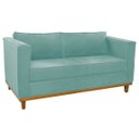 Ver mais imagens de Kit Sofá 2 Lugares e Poltrona Europa Suede ADJ Decor - Azul Tiffany