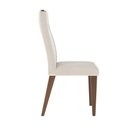 Ver mais imagens de Conjunto de 4 Cadeiras de Madeira Maciça Megan Natural com Linho Off White