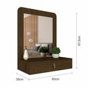 Ver imagem 3 de Penteadeira Suspensa com Espelho Maria Cedro - Móveis Arapongas Cedro