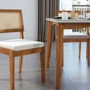 Ver imagem 4 de Mesa de Jantar Nesher Monalisa 160x90cm Retangular com Vidro Mel e Off White