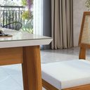 Ver imagem 7 de Mesa de Jantar Nesher Monalisa 160x90cm Retangular com Vidro Mel e Off White