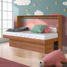 Cama Retrátil Infantil que Vira Escrivaninha Nogal com Colchão Dixa Jm Móveis - 2