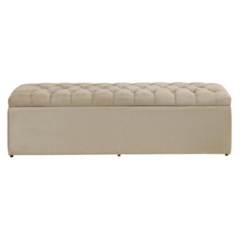 Báu calçadeira sapateira Dubai- tamanho viuva 1,28 Mt-Suede Bege GAT MAGAZINE