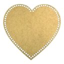 Ver imagem 1 de Kit 10 Base Coração 30cm em Mdf Cru para Cesto Crochê Fio de Malha
