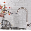 Ver imagem 2 de Torneira Monocomando Gourmet de Pia para Cozinha com Bica Alta Extensível Inox Escovado