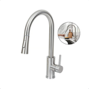 Ver imagem 7 de Torneira Monocomando Gourmet de Pia para Cozinha com Bica Alta Extensível Inox Escovado