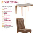 Ver imagem 7 de Mesa de Jantar Liz 180cm Tampo MDF Vidro Canto Copo com 6 Cadeiras Carolina