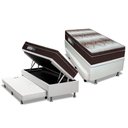 Ver imagem 1 de Cama Box Baú C/auxiliar Solteiro: Colchão Anatômico Ortobom Ortopédico Light + Base Crc Courano