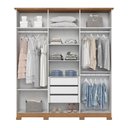 Ver imagem 3 de Guarda Roupa Casal Cover 6 Portas Off White/Nature - Móveis Henn